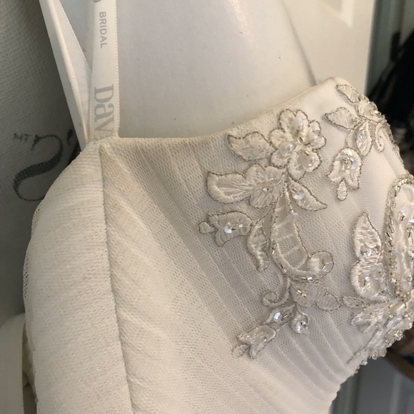 Strapless Tulle Ball Gown with Beaded Lace Bodice - Picture 12 of 12